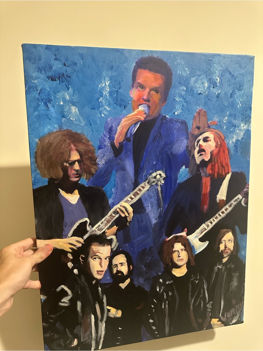 Killers painting Hand-Painted Blue Rock music Canvas painting 18x24 1/1